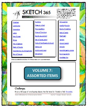 Preview of Interactive Sketch List: Daily Sketch/Drawing/Art Activity V7of10:Items