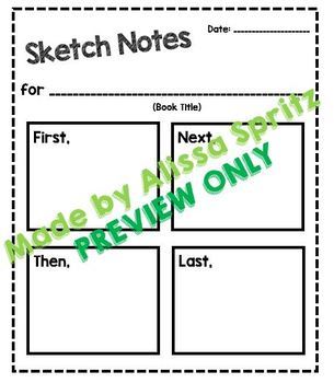 Preview of Sketch Notes Organizer