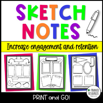 Preview of Sketch note templates | Doodle notes for any subject 