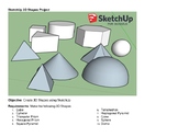SketchUp 3D Model Project Create 10 Shapes PBL STEM Distan
