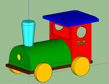 Preview of SketchUp - Modeling A Toy Train - A STEM Video Tutorial
