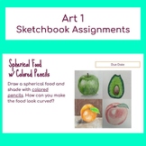 Sketchbook Assignments (16 for Art 1)