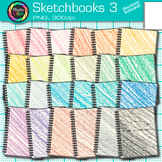 Sketchbook Clipart: 25 Closed Rainbow Drawing Book Clip Ar