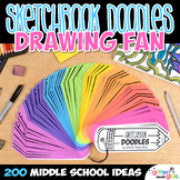 Sketchbook Doodles Drawing Fan: 200 Middle School Sketchbo