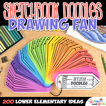 Preview of Sketchbook Doodles Drawing Fan: 200 Upper Elementary Art Sketchbook Prompts