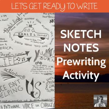 Preview of Sketchnotes Prewriting Activity