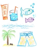 "Sketchy" Beach Clipart