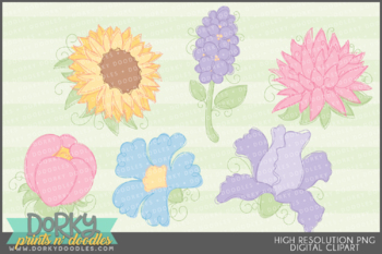 painting board stand clipart flowers