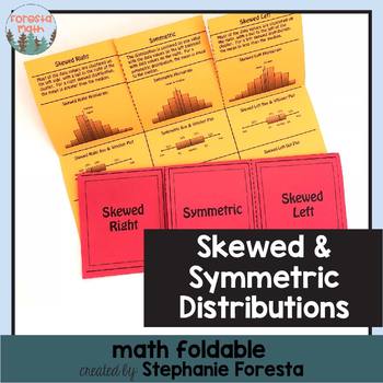 Preview of Skewed and Symmetric Distributions Math Foldable