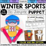 Ski Jumping Craft | Winter Sports Paper Bag Puppet Templat