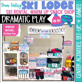 Preview of Ski Lodge Winter Dramatic Play Center Activities and Games