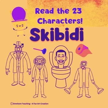 Preview of Skibidi Name the 23 Characters Reading Fun Sheet