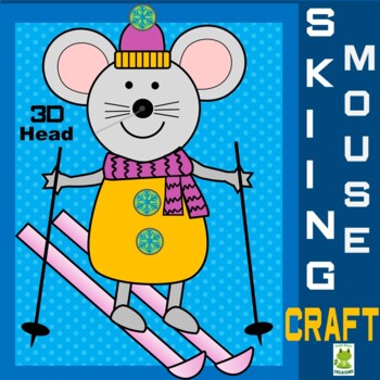 Preview of Skiing Mouse Craft/Mouse Craft/Winter Skiing Craft