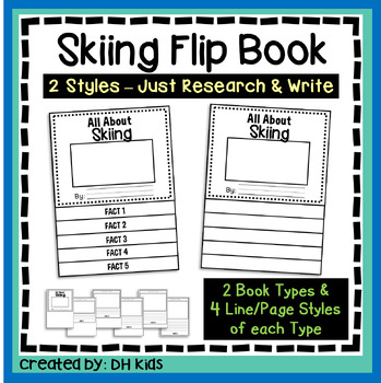 Preview of Skiing Report Book, Sports Research Writing Project, Physical Education, Ski