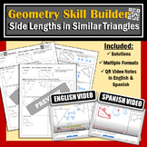 Skill Builder - Side Lengths in Similar Triangles
