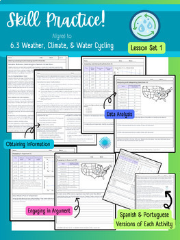 Preview of Skill Builders #1 Weather, Climate, & Water Cycles (Aligned to OpenSciEd 6.3)