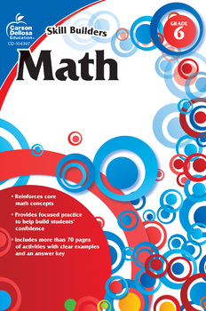 Preview of Skill Builders Math Workbook Grade 6 Printable 104397-EB