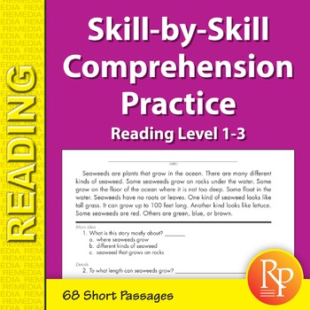 Preview of Skill-By-Skill Comprehension Practice (Reading Lvl 1-3) - inference - conclusion