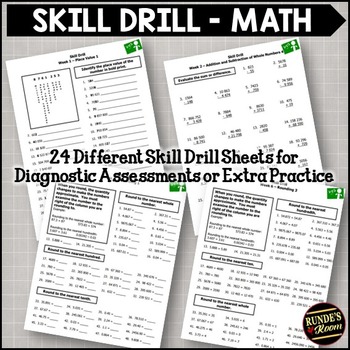 Preview of Math Skills Worksheets Skill Drills