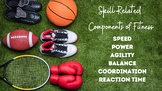 Skill Related Components of Fitness Poster for PE