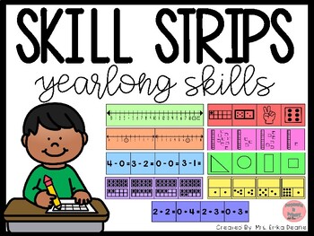Preview of Skill Strips! Year Long Math Writing