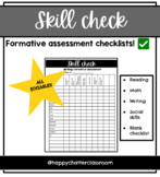 Skill checklists: formative assessments