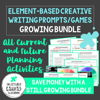 Preview of Elements-Based Creative Writing Prompts and Games GROWING BUNDLE