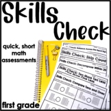 Skills Check First Grade Math Assessments