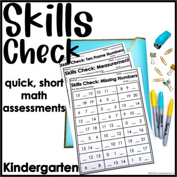 Preview of Skills Check Kindergarten Math Assessments