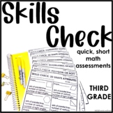 Skills Check Third Grade Math Assessments