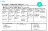 Skills Checklist & Self Assessment for Students in IB DP B