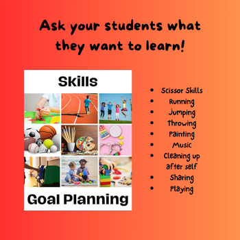 Preview of Skills Goal Planning Choice Board (Bundle)