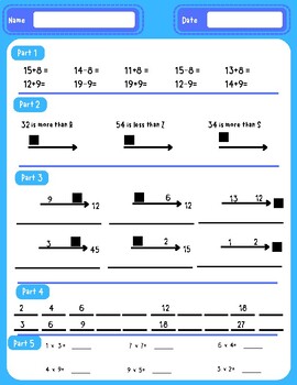 Preview of Skills Practice - Connected Math Concept Level D Practice Worksheets (CMC D)