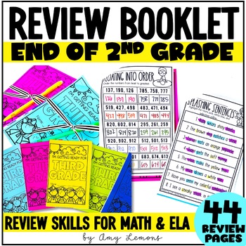 Preview of End of Year Review Activities for 2nd Grade w/ End of Year Math & ELA Review