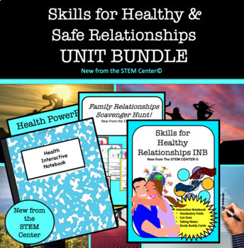 Preview of Skills for Healthy & Safe Relationships Health Unit Bundle