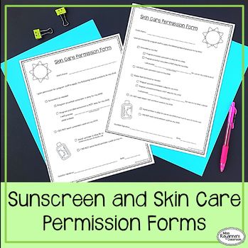 Preview of Sunscreen and Skin Care Permission Form