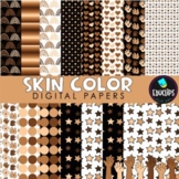 Skin Color Digital Papers Clip Art Set {Educlips Clipart}