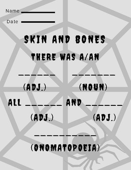 Preview of Skin and Bones Composition Worksheet (3rd-5th grade)