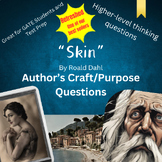Skin by Roald Dahl Author's Craft/Purpose Questions