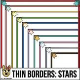 Skinny Borders: Star Frames  (Letter & Square Clip Art)