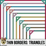 Skinny Borders: Triangle Frames  (Letter & Square Clip Art)