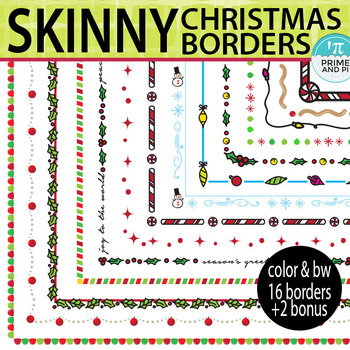 Preview of Skinny Christmas Borders & Frames