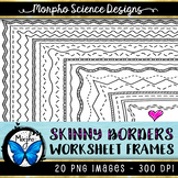 Borders and Frames - Doodle Skinny Page Borders - Thin Wor