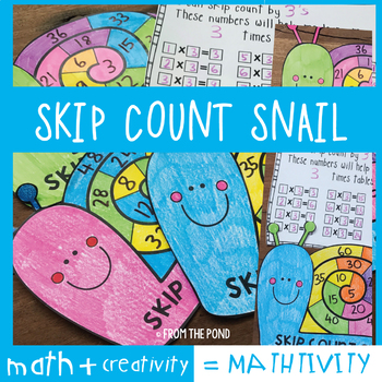 Preview of Skip Counting Math Craft Snail