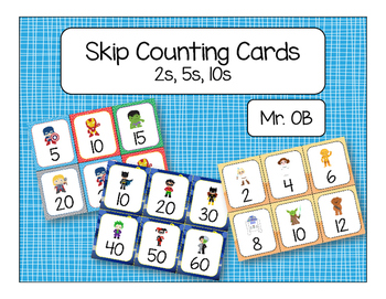 Preview of Skip Count by 2s 5s 10s - Display Cards