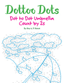 Skip Count by 2s, Dot to Dot Spring Umbrella Math Activity