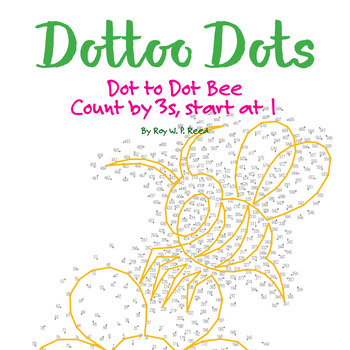 Preview of Skip Count by 3s, Start at 1, Dot to Dot Spring Bee Math Activity