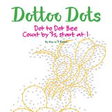Skip Count by 3s, Start at 1, Dot to Dot Spring Bee Math Activity