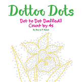 Skip Count by 4s, Dot to Dot Spring Daffodil, Math Activity
