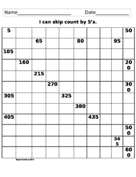 Skip Count by 5's by Cecy's Creations | TPT